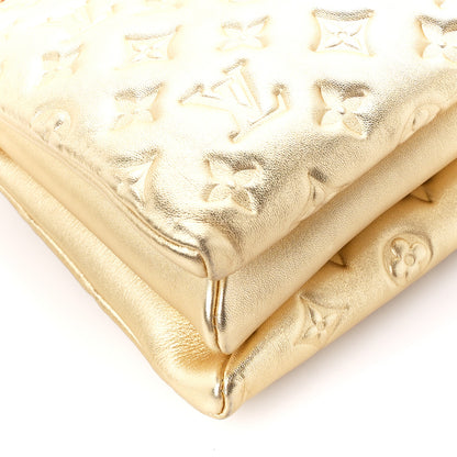 Louis Vuitton Lambskin Embossed Monogram Coussin PM Gold 8 of 9