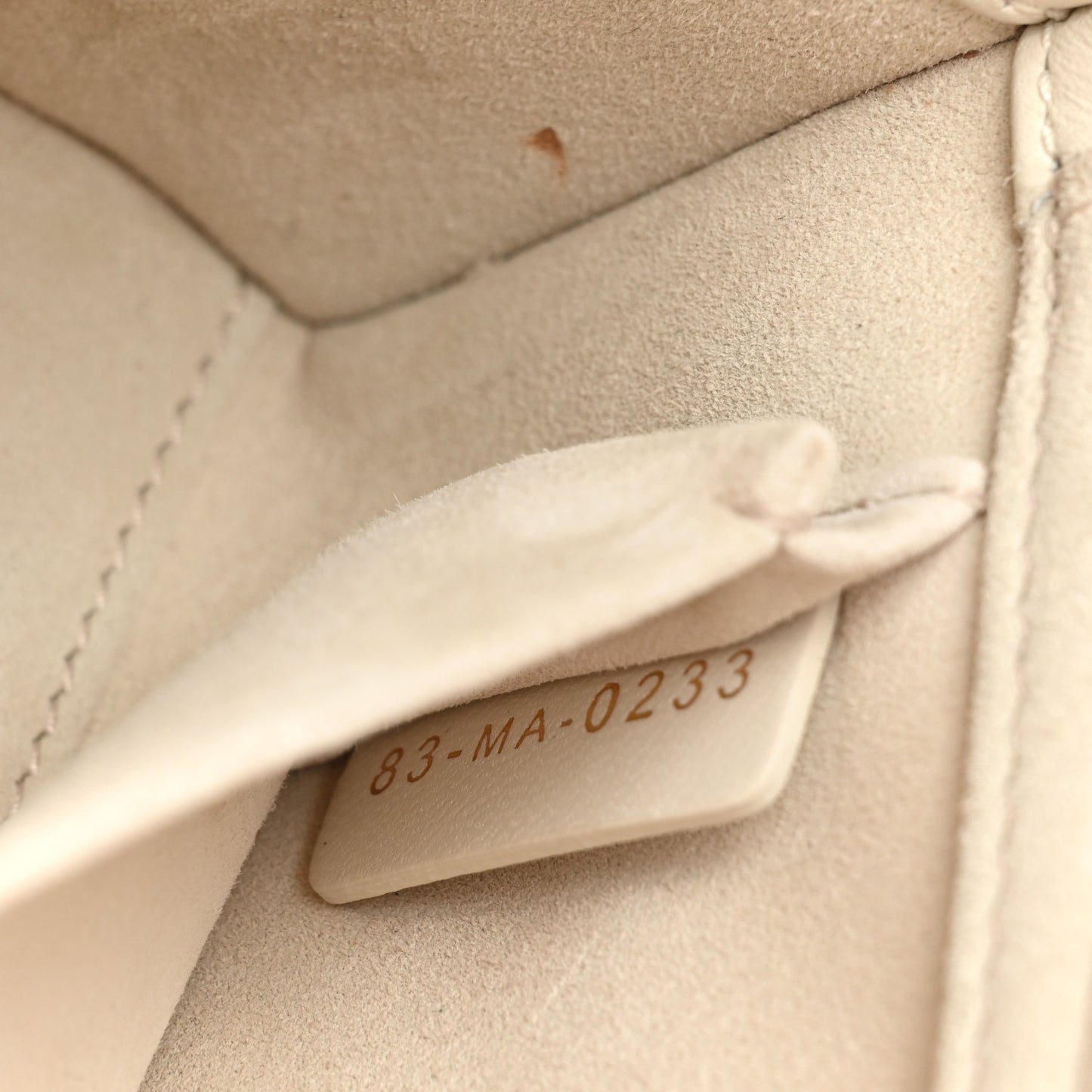 Lambskin Cannage Small Lady D-Joy Latte