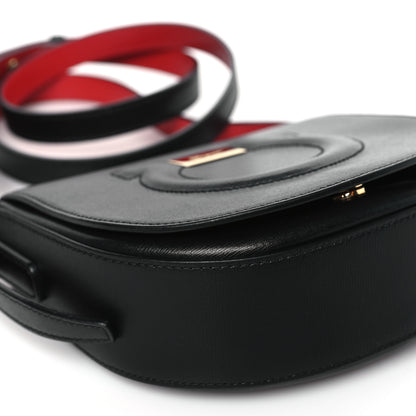 Salvatore Ferragamo SALVATORE FERRAGAMO Calfskin Gancio City Saddle Bag Black 8 of 10