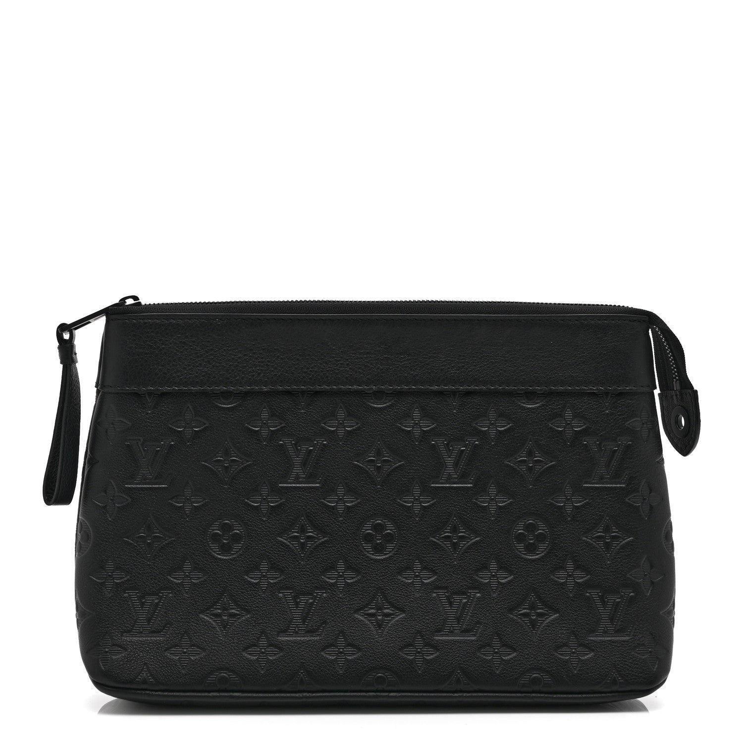 Louis Vuitton Shadow Calfskin Monogram Pochette Voyage Souple Black 1 of 8