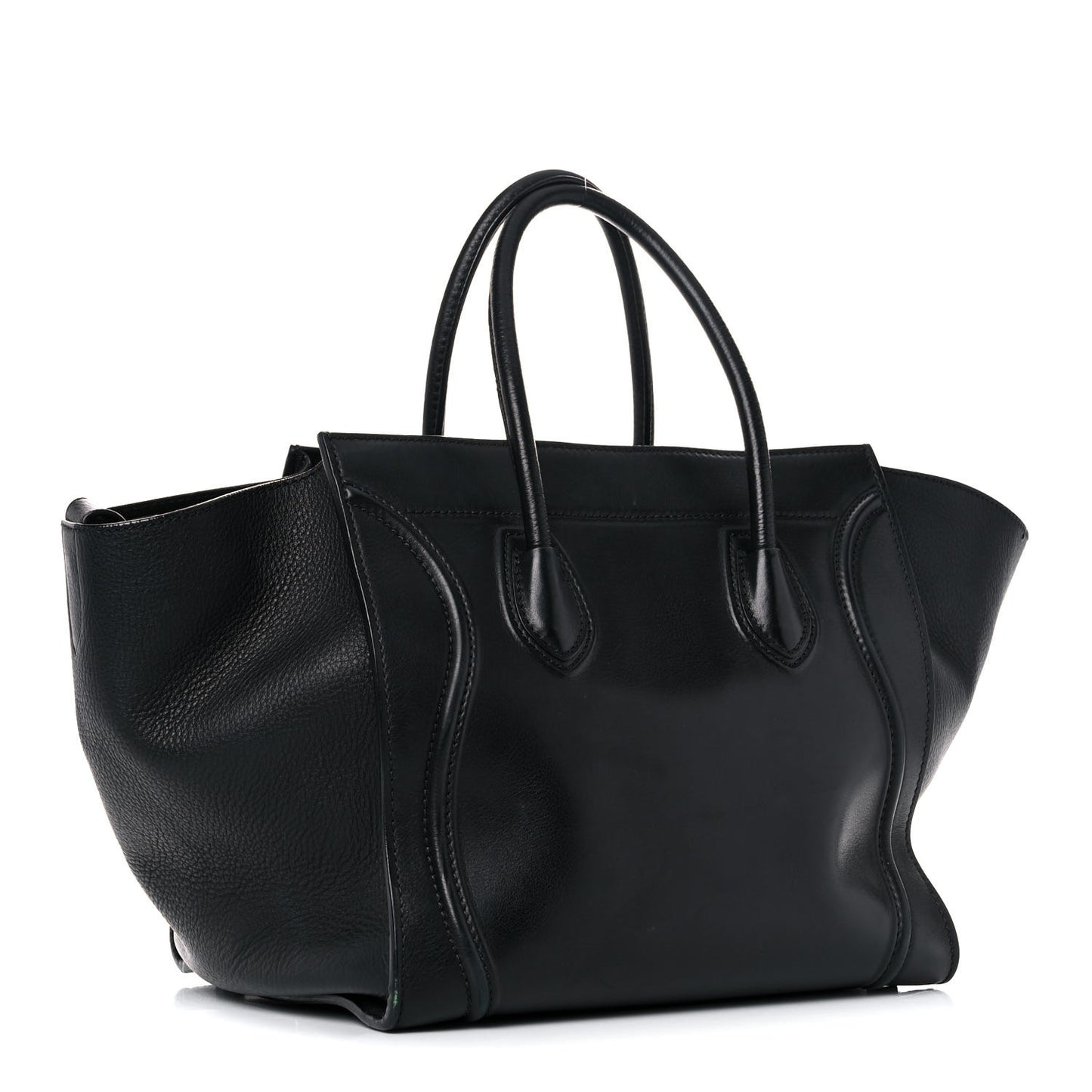 Supple Calfskin Medium Phantom Luggage Black