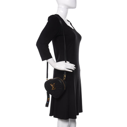 Louis Vuitton Calfskin New Wave Heart Bag Black 2 of 8
