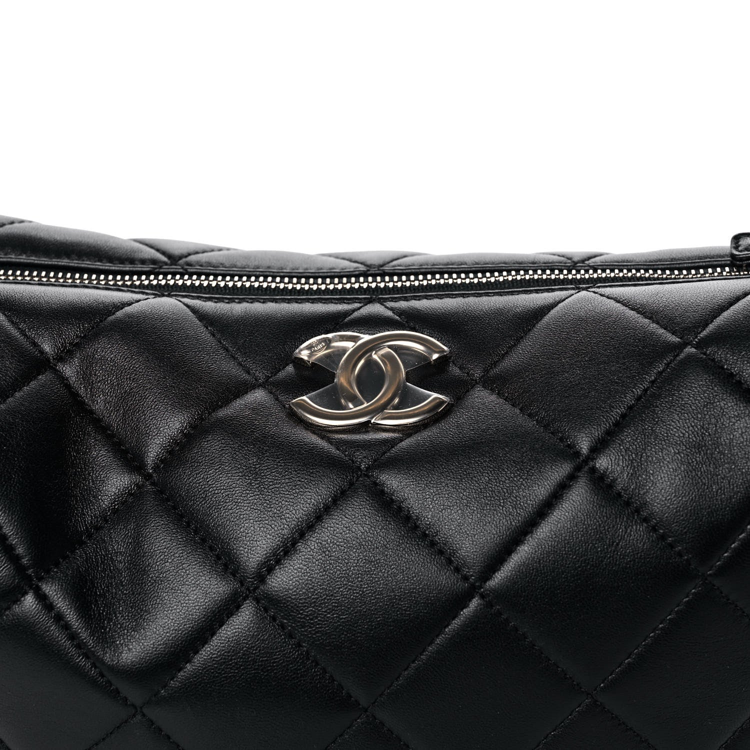 Chanel Lambskin Resin Elegant Maxi Hobo Black 8 of 10