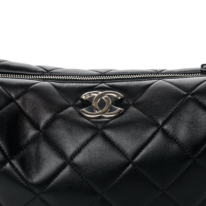 Chanel Lambskin Resin Elegant Maxi Hobo Black 8 of 10