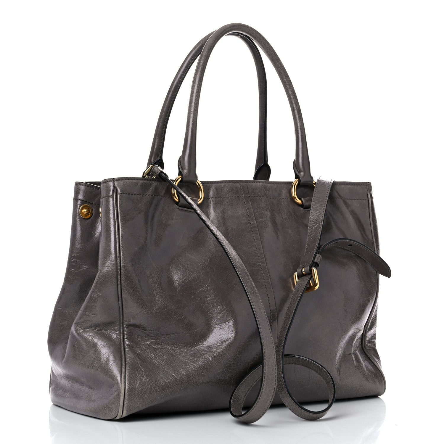 Prada Glace Calf Front Pocket Tote Astrale 2 of 33
