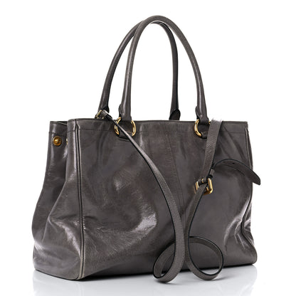 Prada Glace Calf Front Pocket Tote Astrale 2 of 33