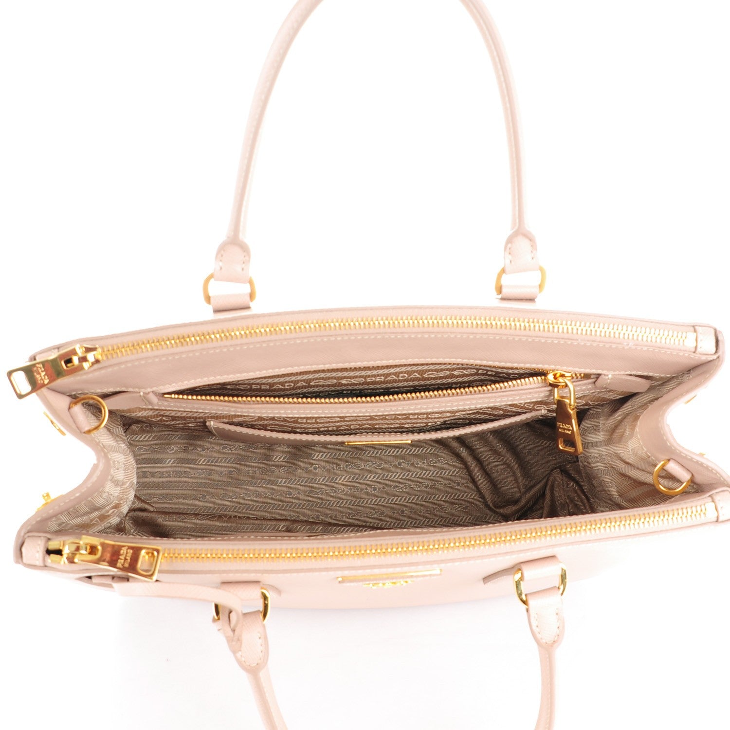 Prada Saffiano Large Galleria Double Zip Tote Cammeo 5 of 8