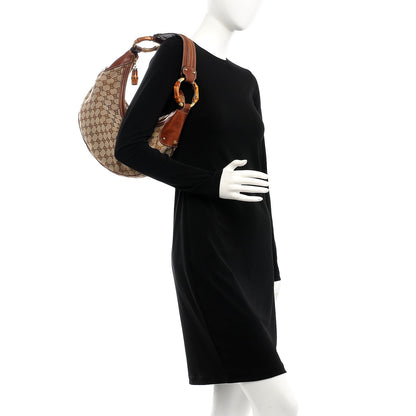 Gucci Monogram Bamboo Ring Hobo Brown 2 of 9
