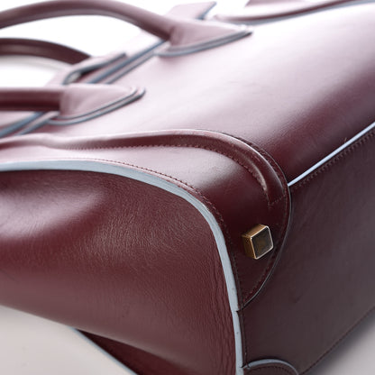 Celine Palmelato Micro Luggage Burgundy Azur Blue 10 of 23