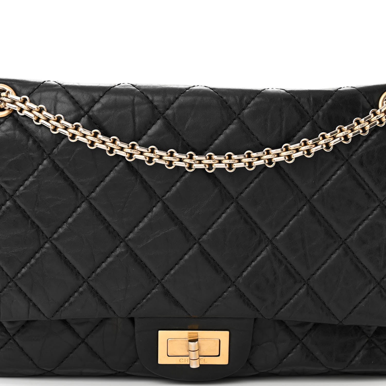 Chanel Aged Calfskin Quilted 2.55 Reissue 227 Flap Black 8 of 10
