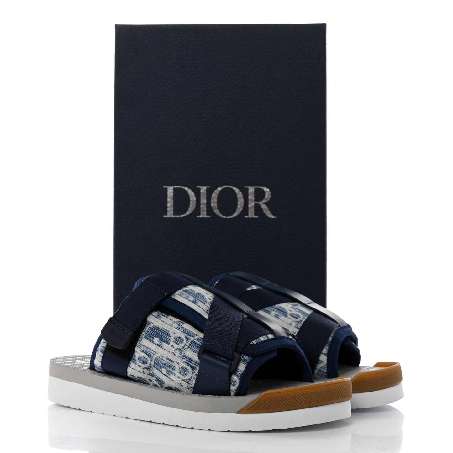 Oblique Denim Mens Alpha Sandals 40 Blue