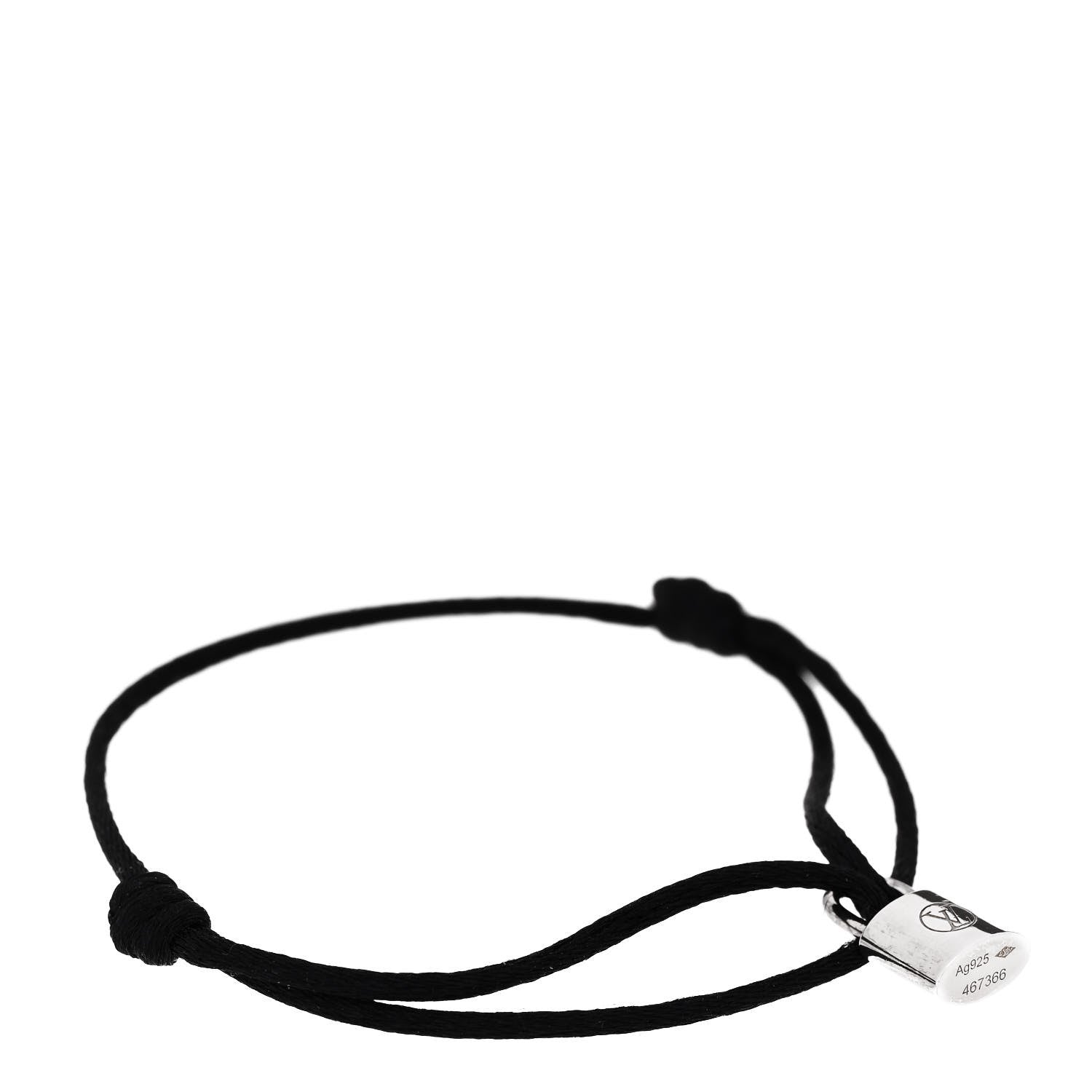 Louis Vuitton X UNICEF Sterling Silver Lockit Bracelet Black 1 of 5