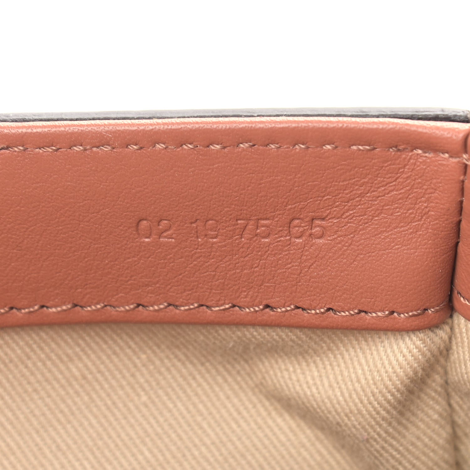 Chloe Calfskin Crocodile Embossed Mini C Double Carry Chestnut Brown 7 of 13