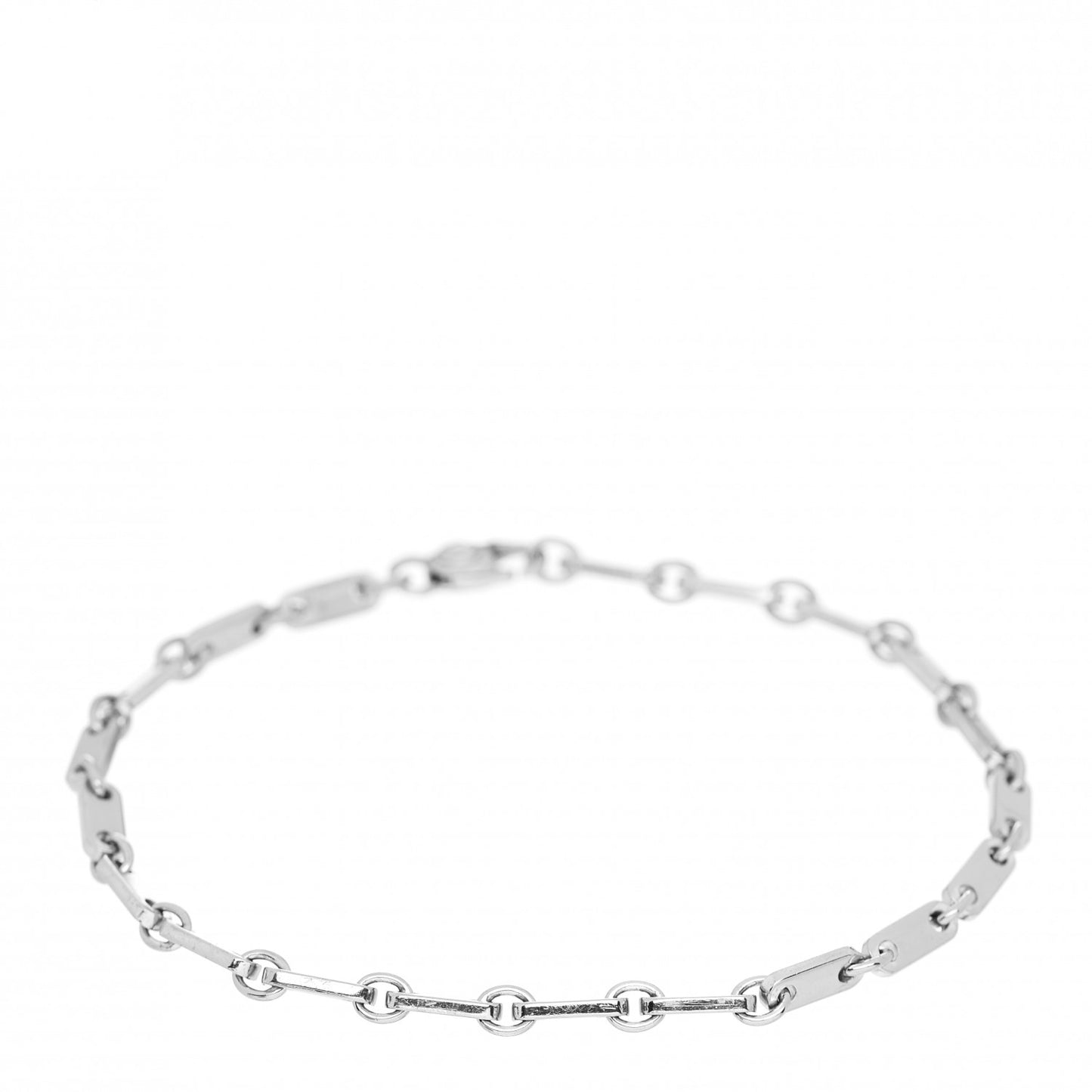 18K White Gold 3.5mm Fidelity Link Bracelet