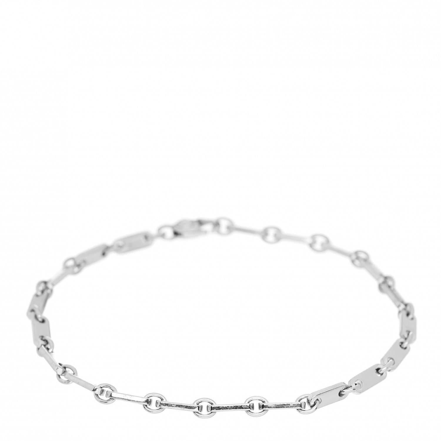 Cartier 18K White Gold 3.5mm Fidelity Link Bracelet 1 of 4