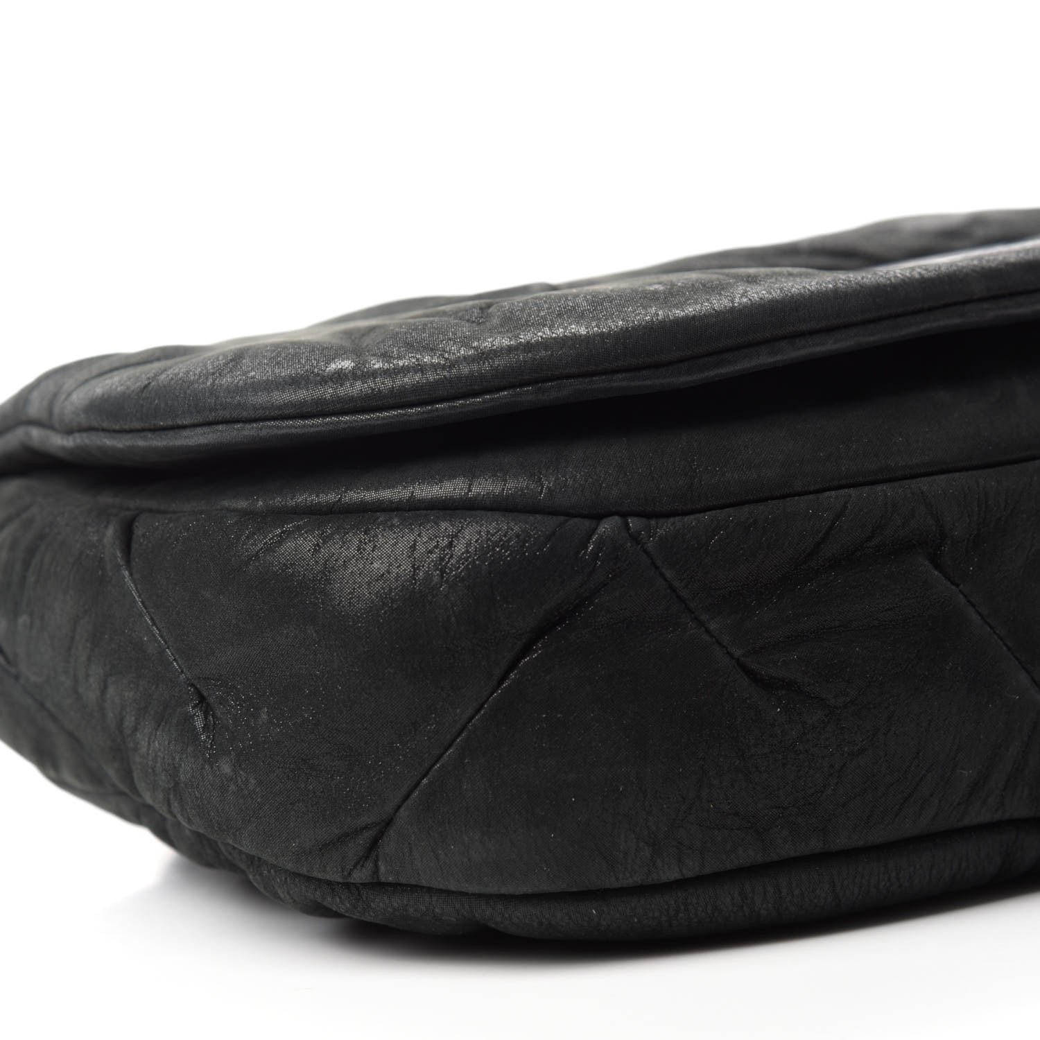 Chanel Iridescent Calfskin Glint Accordion Flap Black 8 of 11