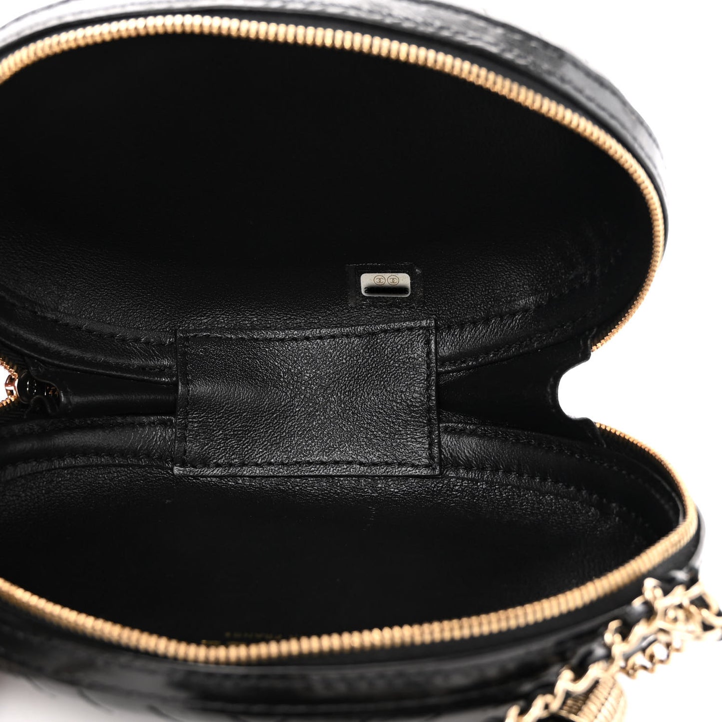 Lambskin Embroidered Chevron Quilted La Pausa Tassel Clutch Black
