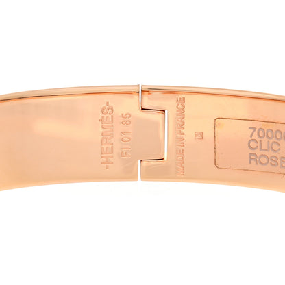 Hermes Enamel Narrow Clic Clac H Bracelet PM Rose Nacarat 3 of 4