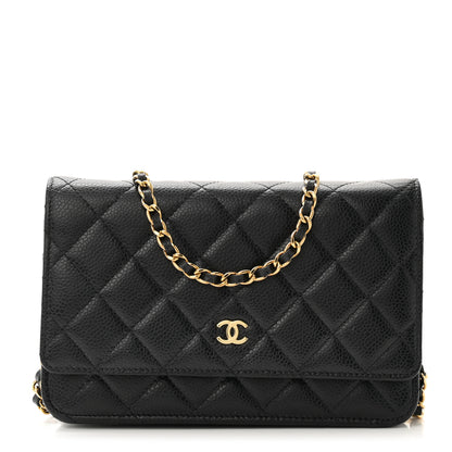 Chanel Caviar Quilted Wallet on Chain WOC Black 1 of 11