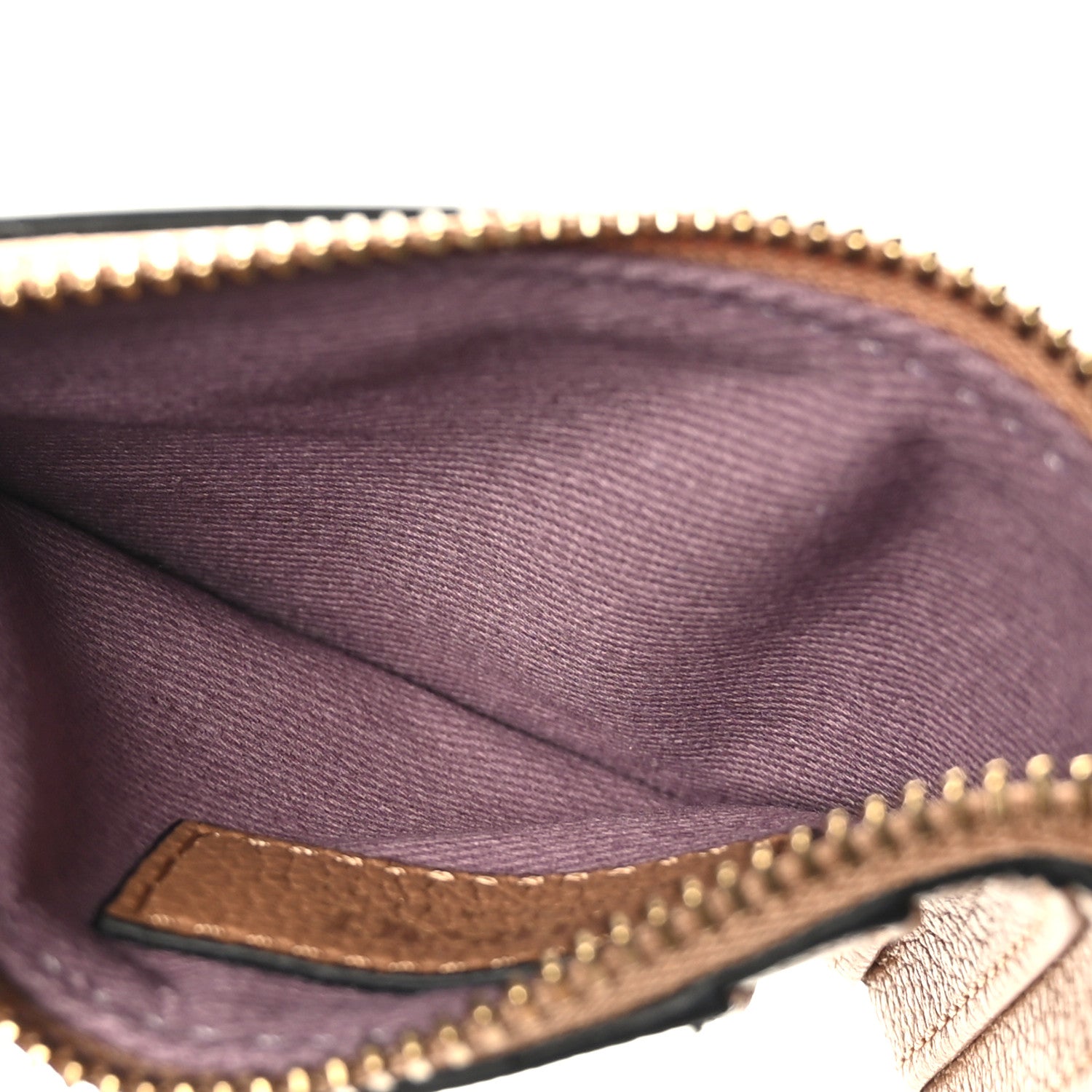 Versace Grained Calfskin La Medusa Zip Card Case Brown 4 of 5