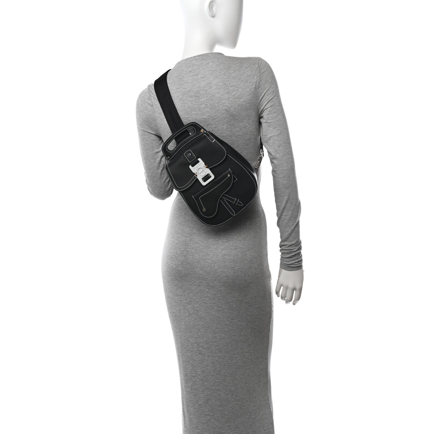 Christian Dior Grained Calfskin Mini Gallop Sling Bag Black 2 of 10