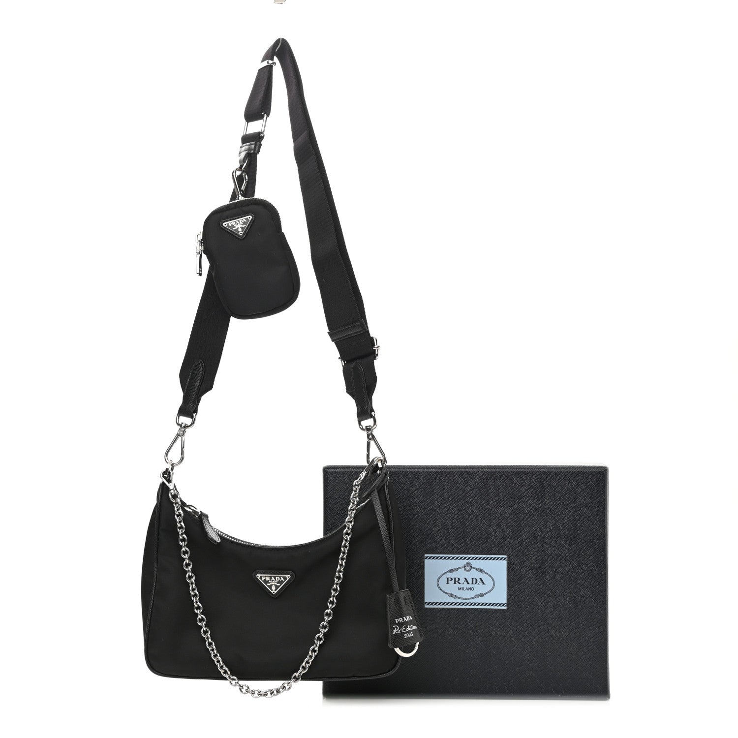 Prada Nylon Re-Edition 2005 Shoulder Bag Black 11 of 11