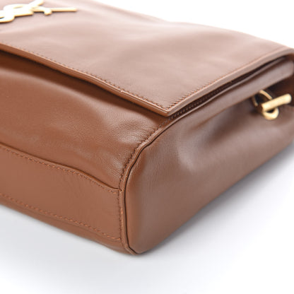 Saint Laurent Smooth Calfskin Suede Medium Reversible Monogram Kate Satchel Light Ochre 11 of 14