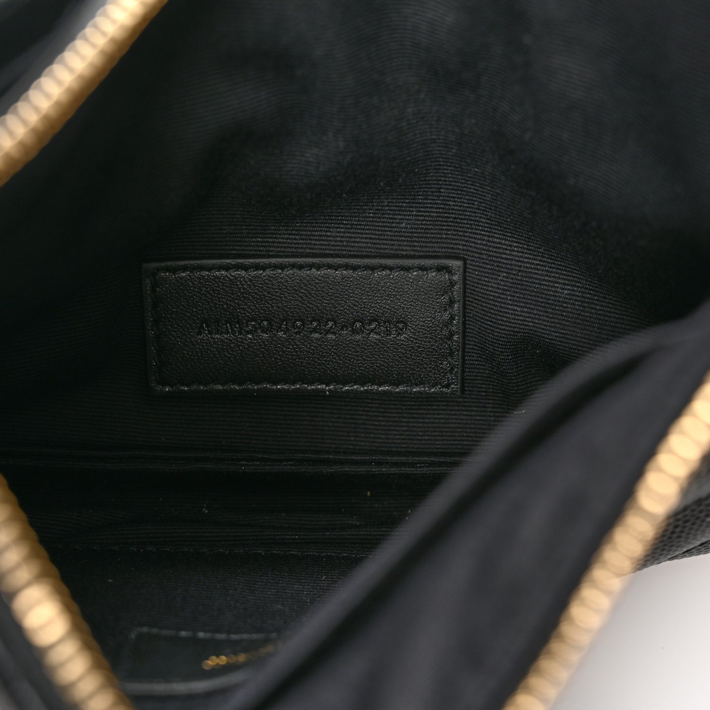 Grain De Poudre Chevron Monogram Bill Pouch Black