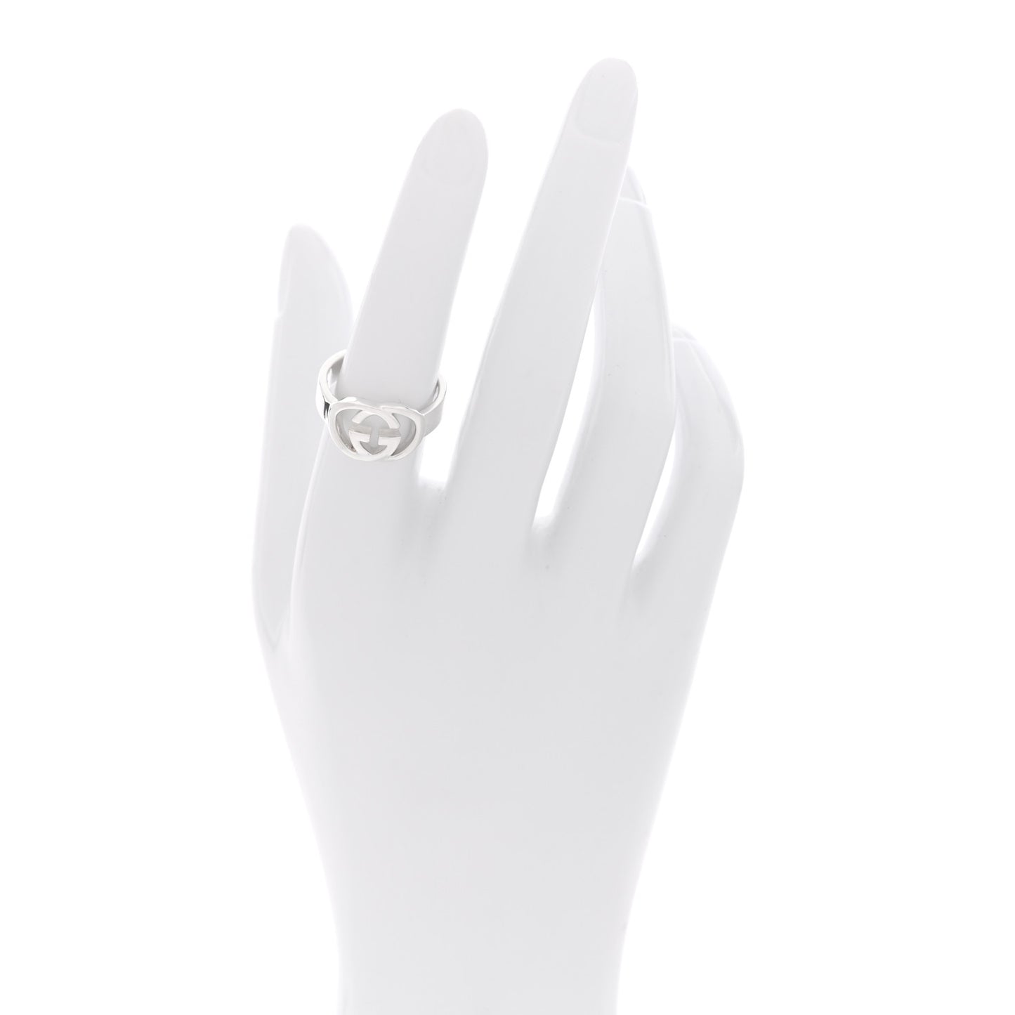 Sterling Silver Interlocking G Ring 54 6.75