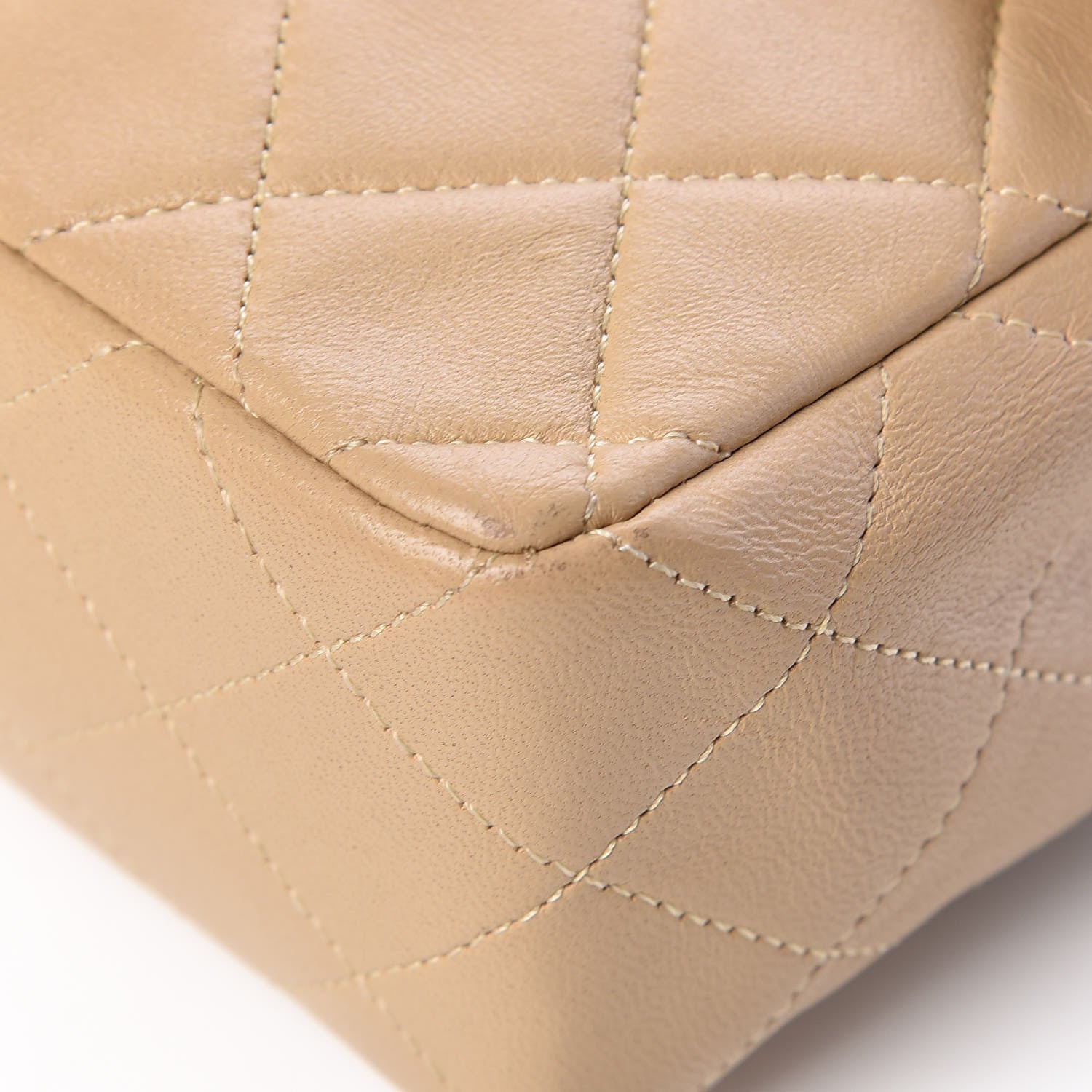 Chanel Lambskin Quilted Mini Square Flap Beige 10 of 15
