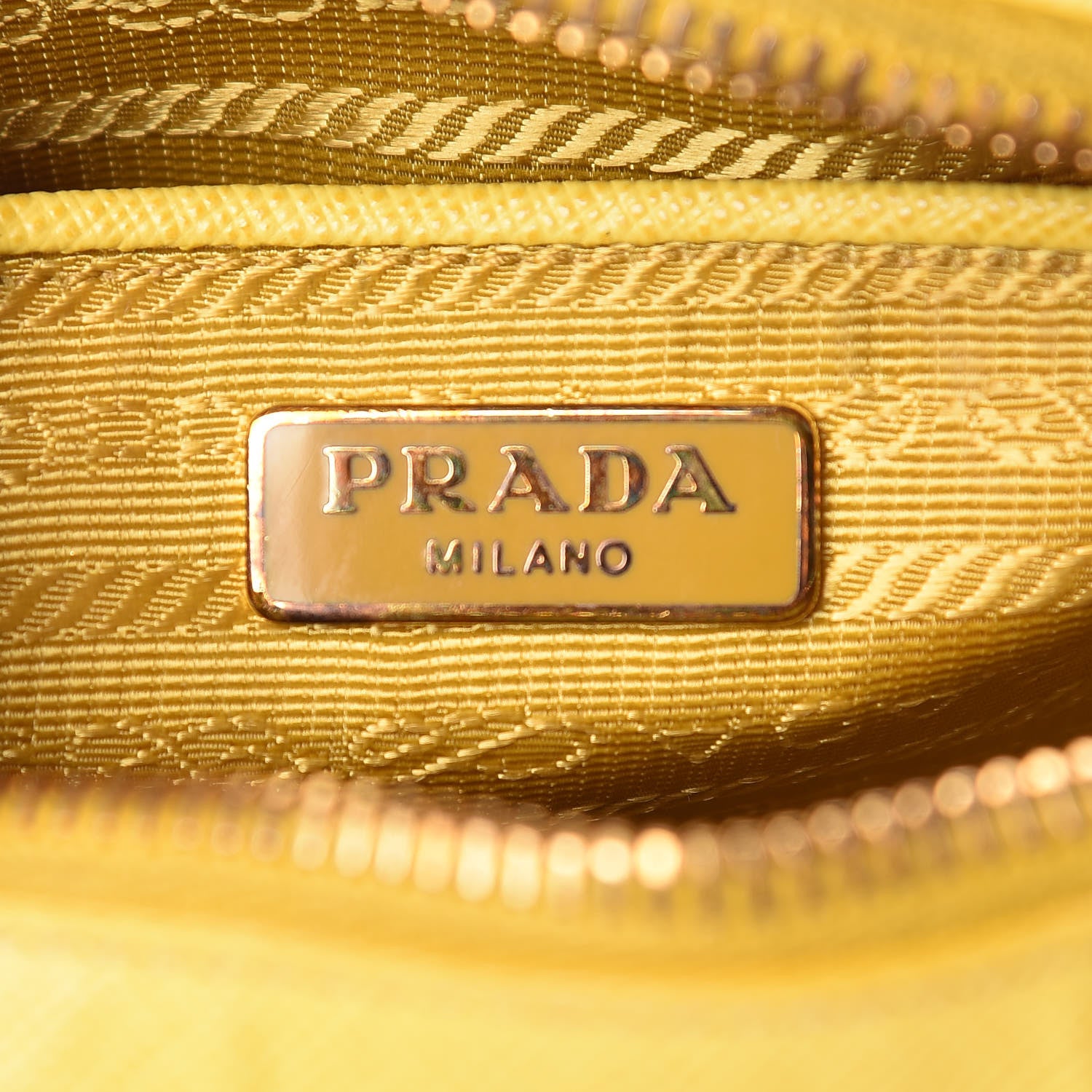 Prada Saffiano Mini Camera Crossbody Bag Ocra 6 of 11