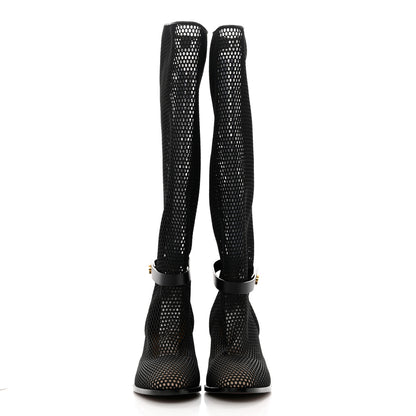 Christian Dior Empriente Mesh Montaigne Knee Boots 39 Black 2 of 8