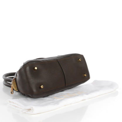 Chloe Calfskin Georgia Satchel Brown 4 of 7
