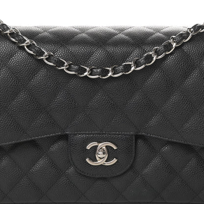 Chanel Caviar Quilted Jumbo Double Flap Black 8 of 13