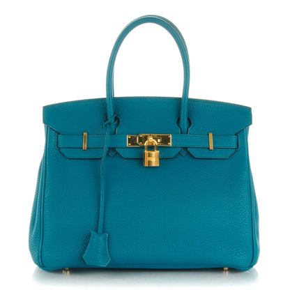 Hermes Taurillon Clemence Birkin 30 Cobalt 1 of 26