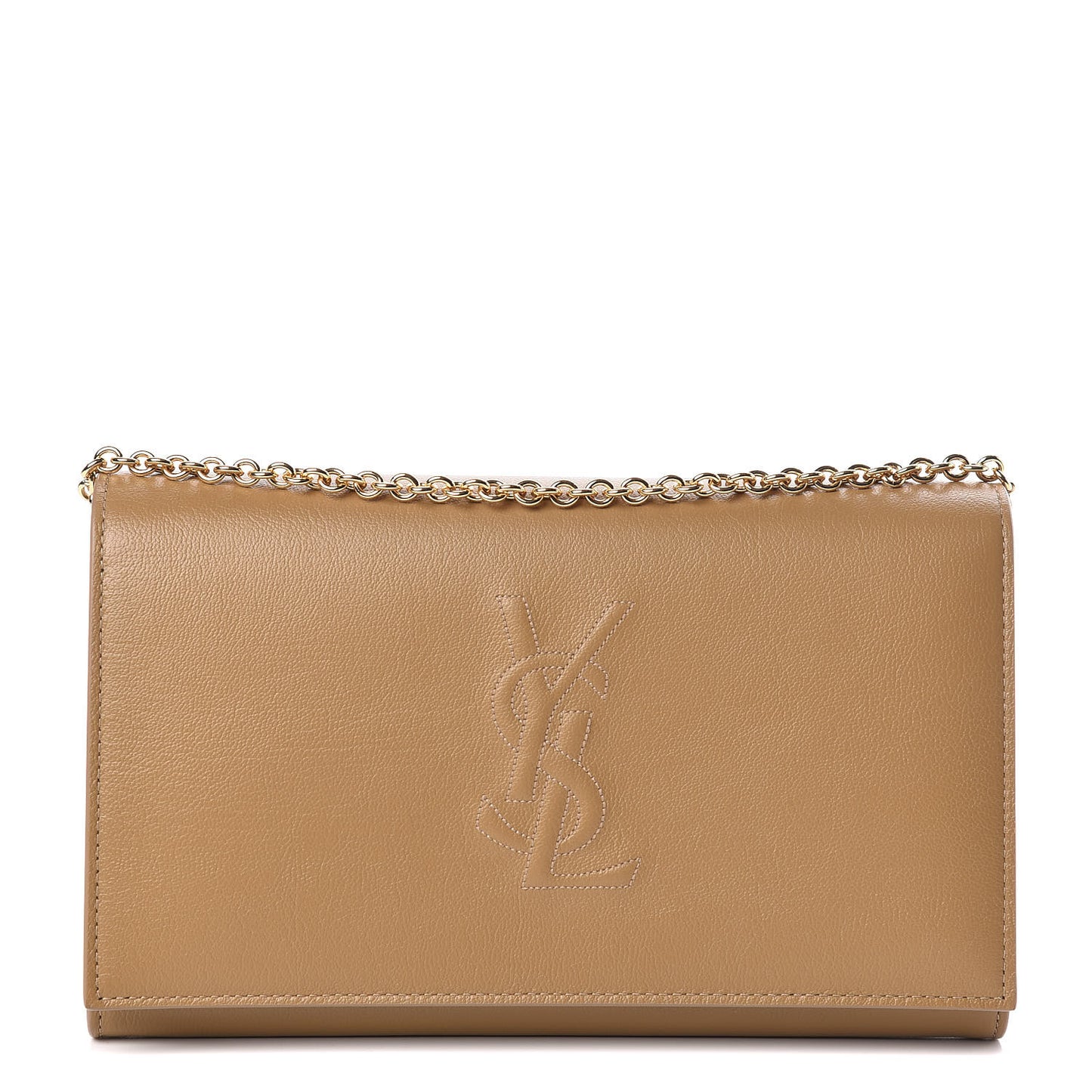 Calfskin Belle de Jour Chain Clutch Beige