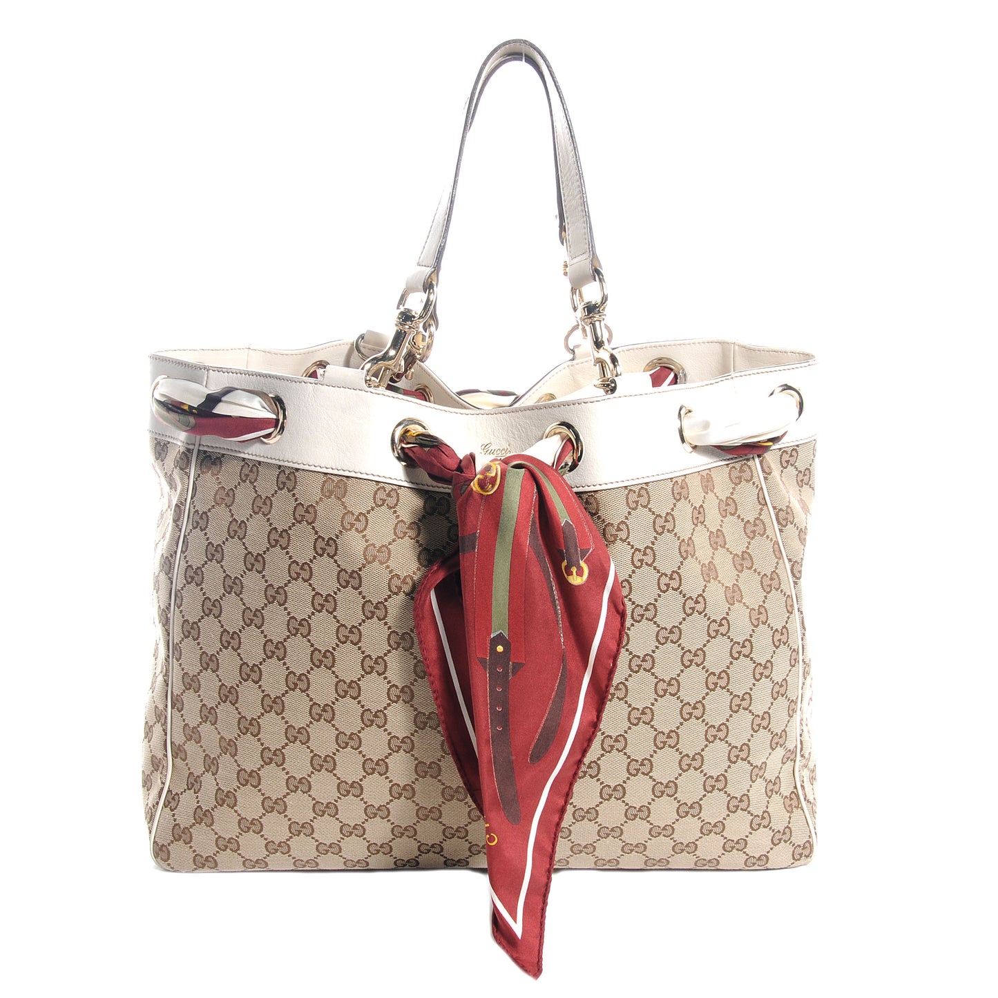 Monogram Large Positano Tote Ivory