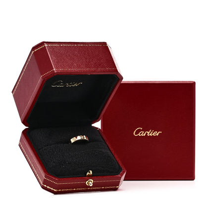 Cartier 18K Yellow Gold Diamond 4mm LOVE Wedding Band Ring 50 5.25 5 of 5