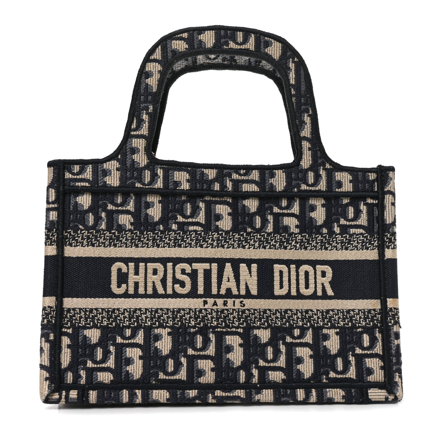 Christian Dior Oblique Mini Book Tote Blue Multicolor 1 of 11