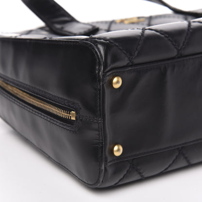 Chanel Calfskin Stitch Surpique Bowler Black 8 of 16