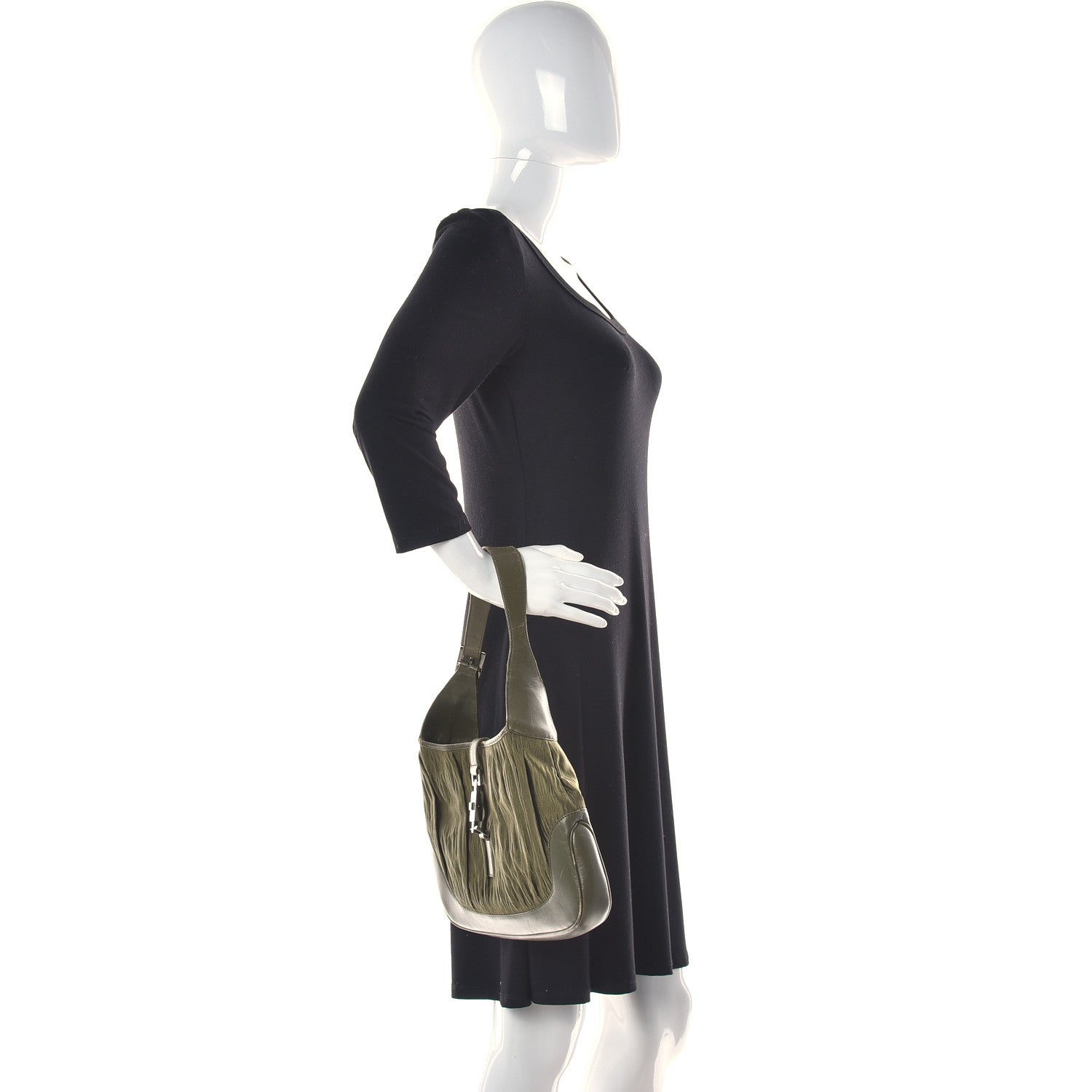 Prada Nylon New Vela Studded Messenger Black Soleil 3 of 16