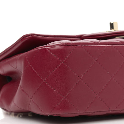 Chanel Lambskin Quilted Mini Rectangular Flap Burgundy 8 of 10