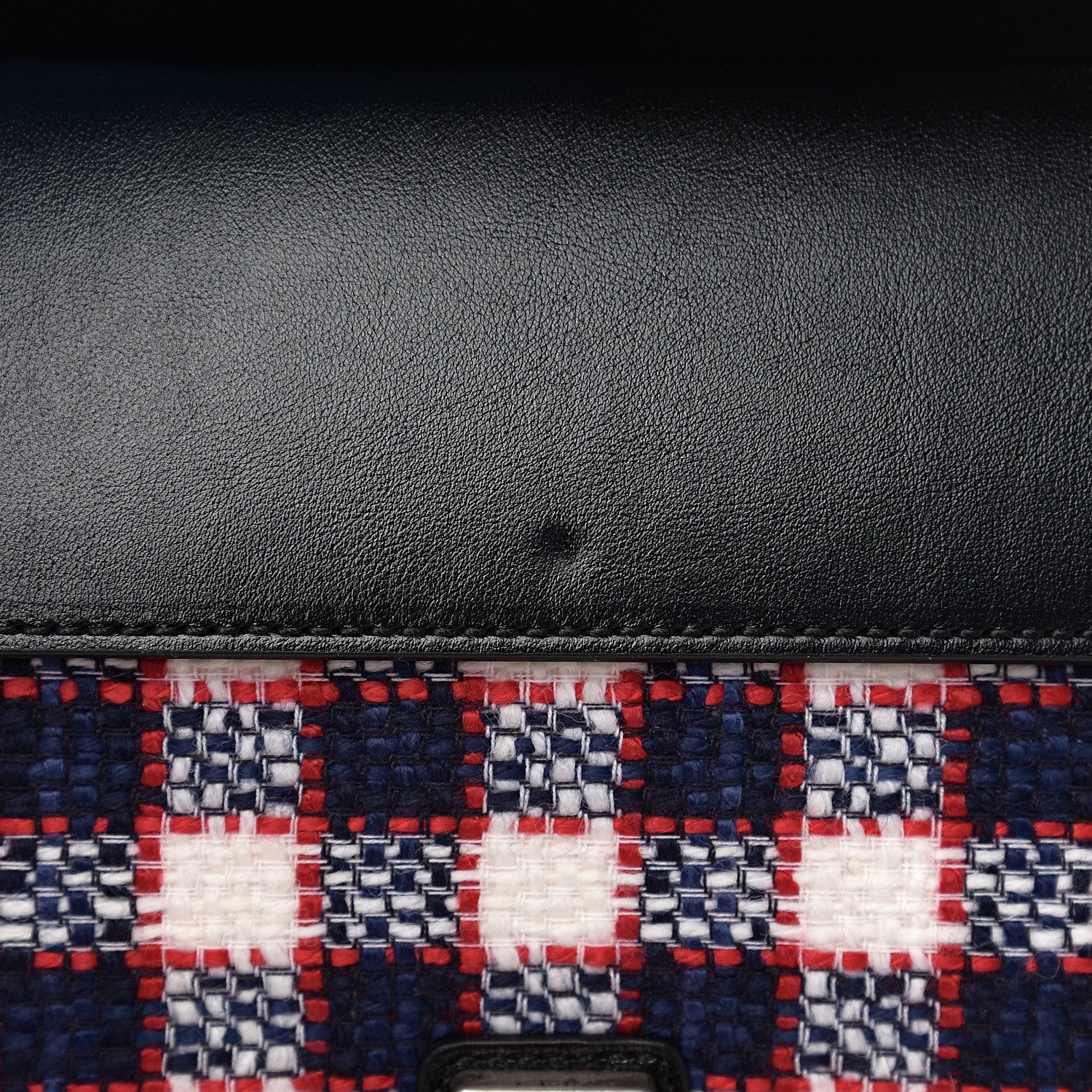 Gucci Vintage Tweed Check Small Dionysus Shoulder Bag White Hibiscus Red Marine 7 of 10