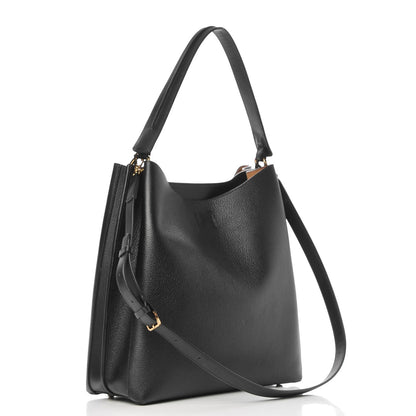 MCM Grained Calfskin Large Milla Hobo Black 3 of 13