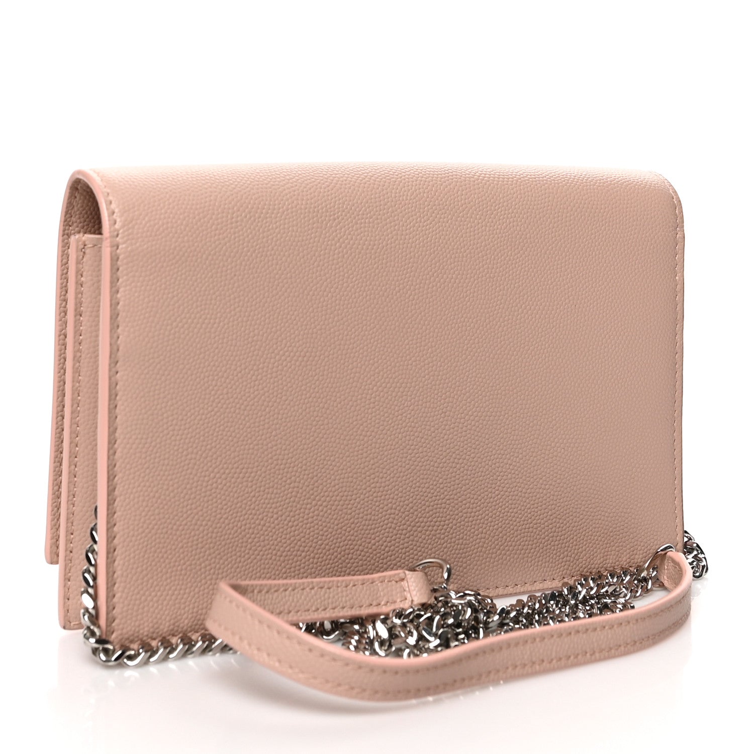 Saint Laurent Smooth Calfskin Classic Monogram Kate Tassel Chain Wallet Marble Pink 2 of 6
