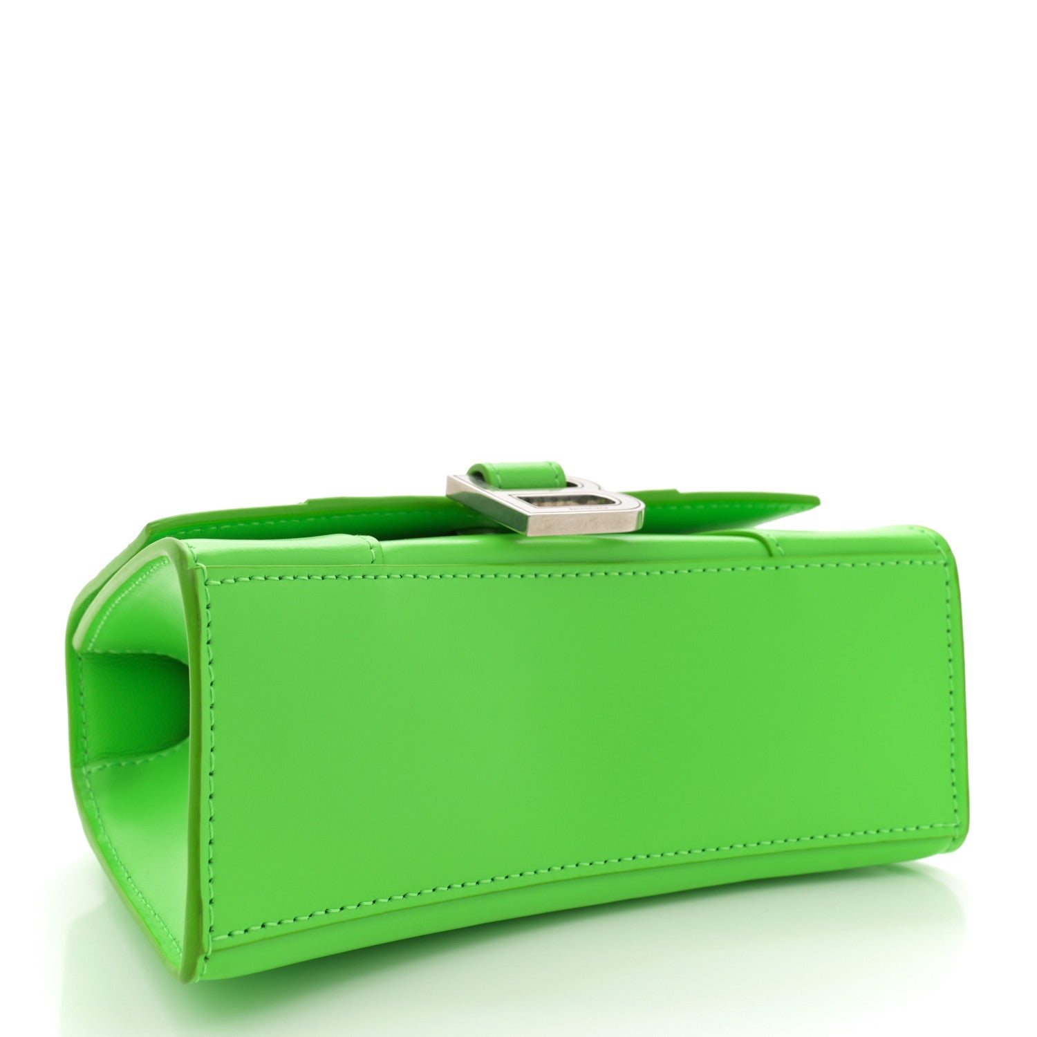 Balenciaga Shiny Box Calfskin Hourglass Top Handle Bag XS Acid Green 4 of 13