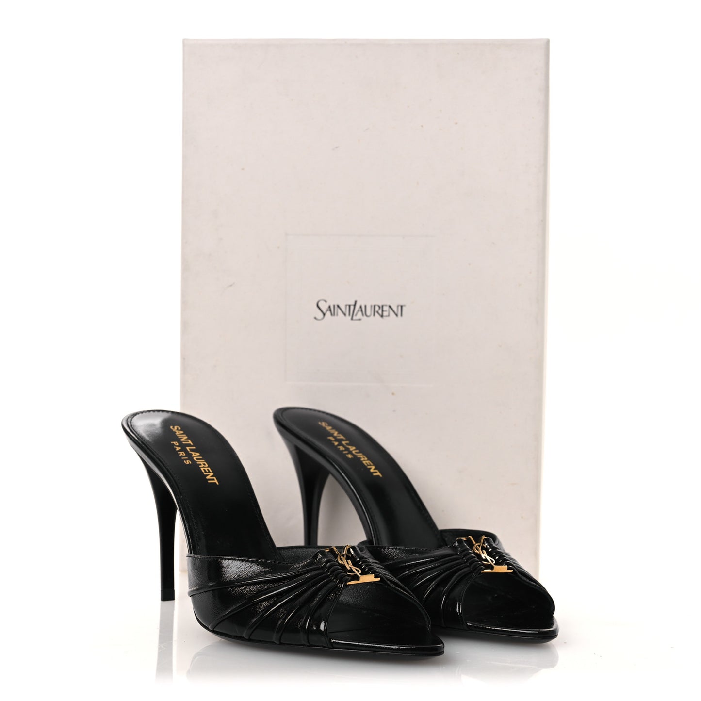 Nappa Sugar Babylone 90 Mules 38.5 Black