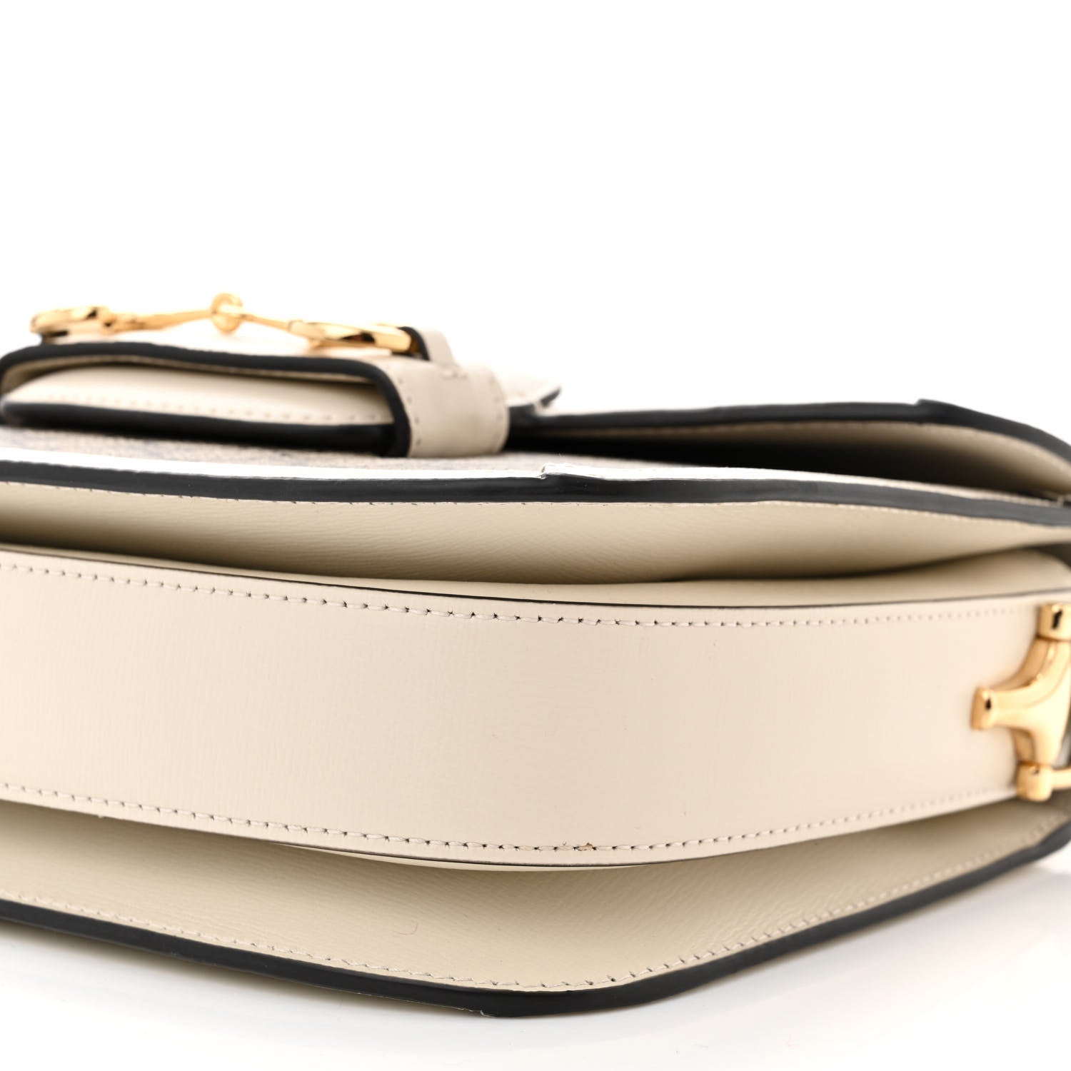 Gucci GG Supreme Monogram Horsebit 1955 Shoulder Bag Beige Mystic White 9 of 10