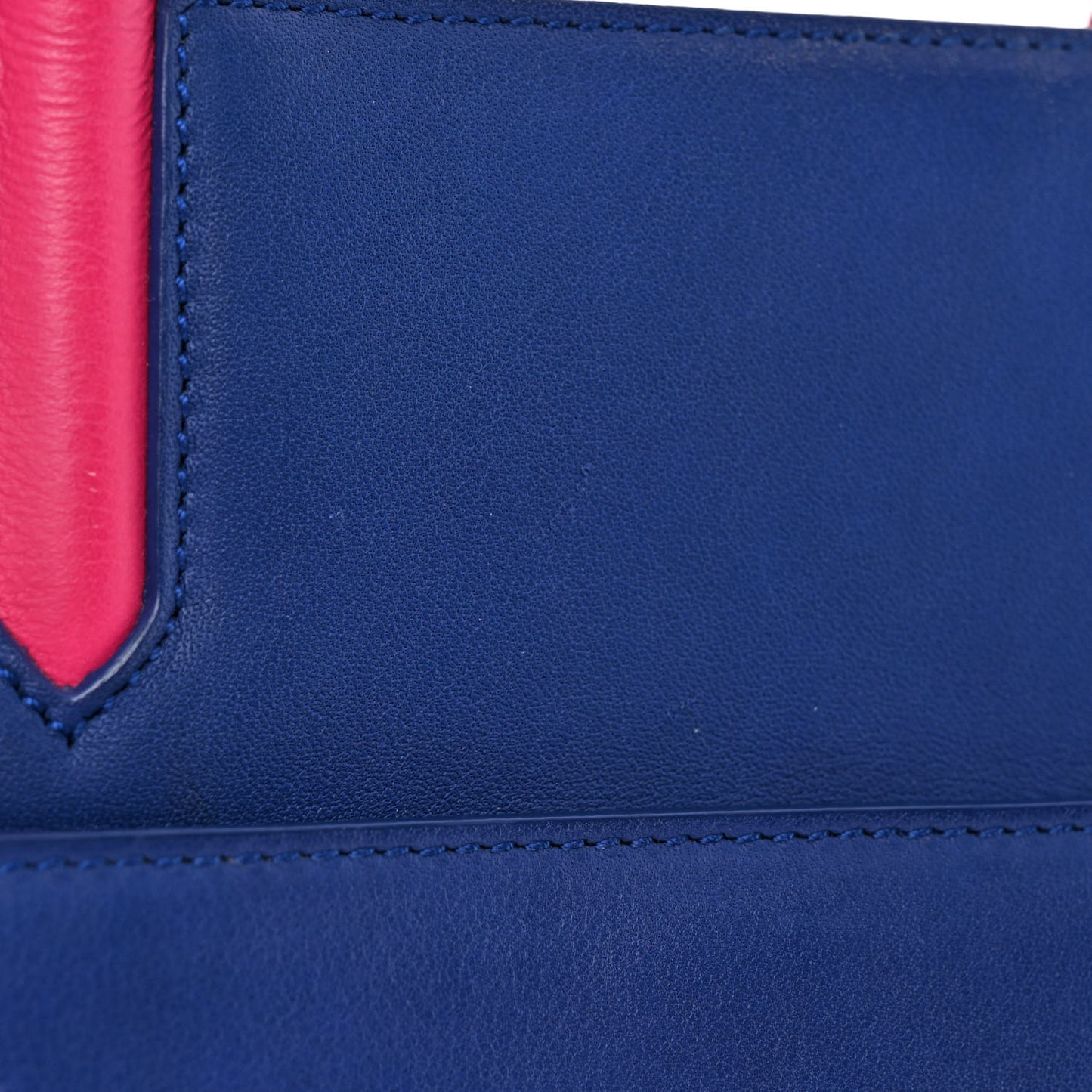 Calfskin Small Cabas Rive Gauche Blue White Pink