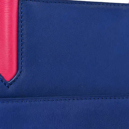 Saint Laurent Calfskin Small Cabas Rive Gauche Blue White Pink 11 of 13